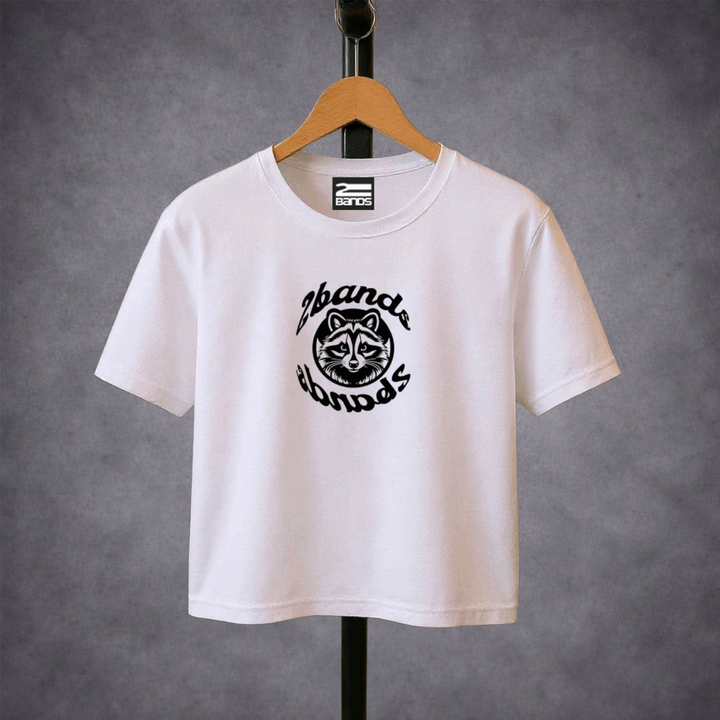 T-shirt crop raccon mood