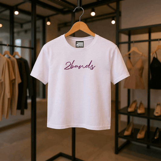 T-shirt crop firma viola