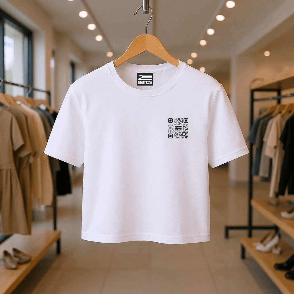 T-shirt crop qr code