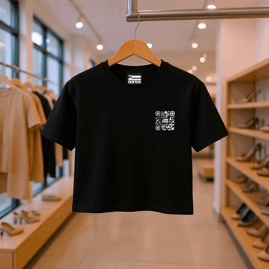 T-shirt crop qr code