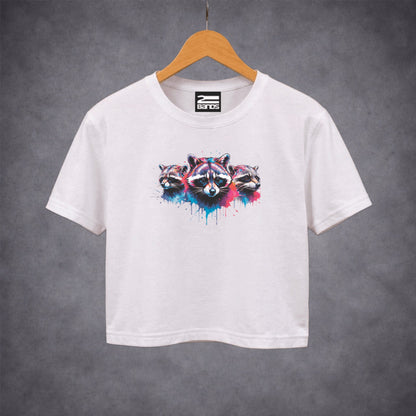 T-shirt crop raccoons