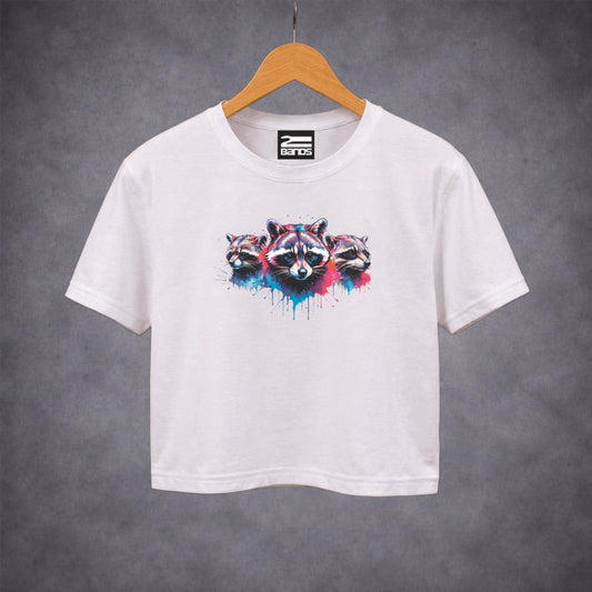 T-shirt crop raccoons