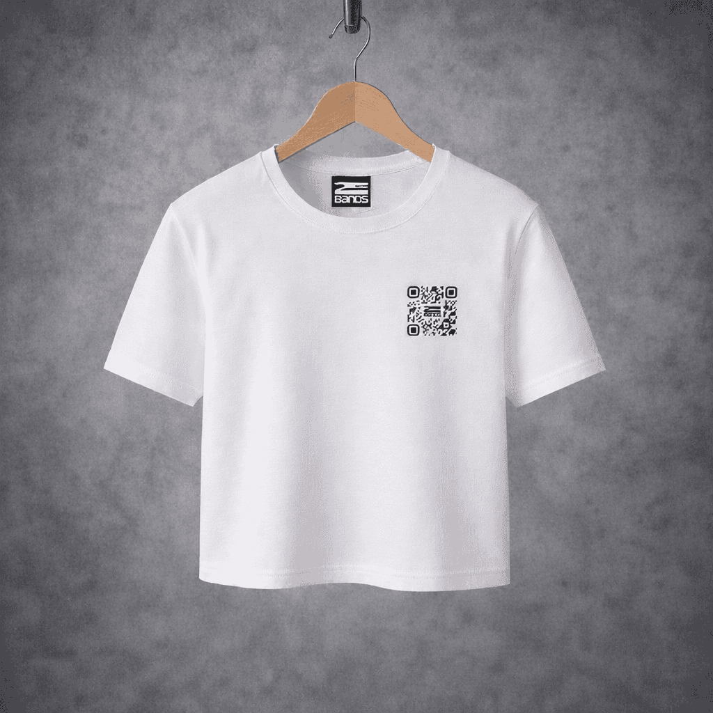 T-shirt crop qr code