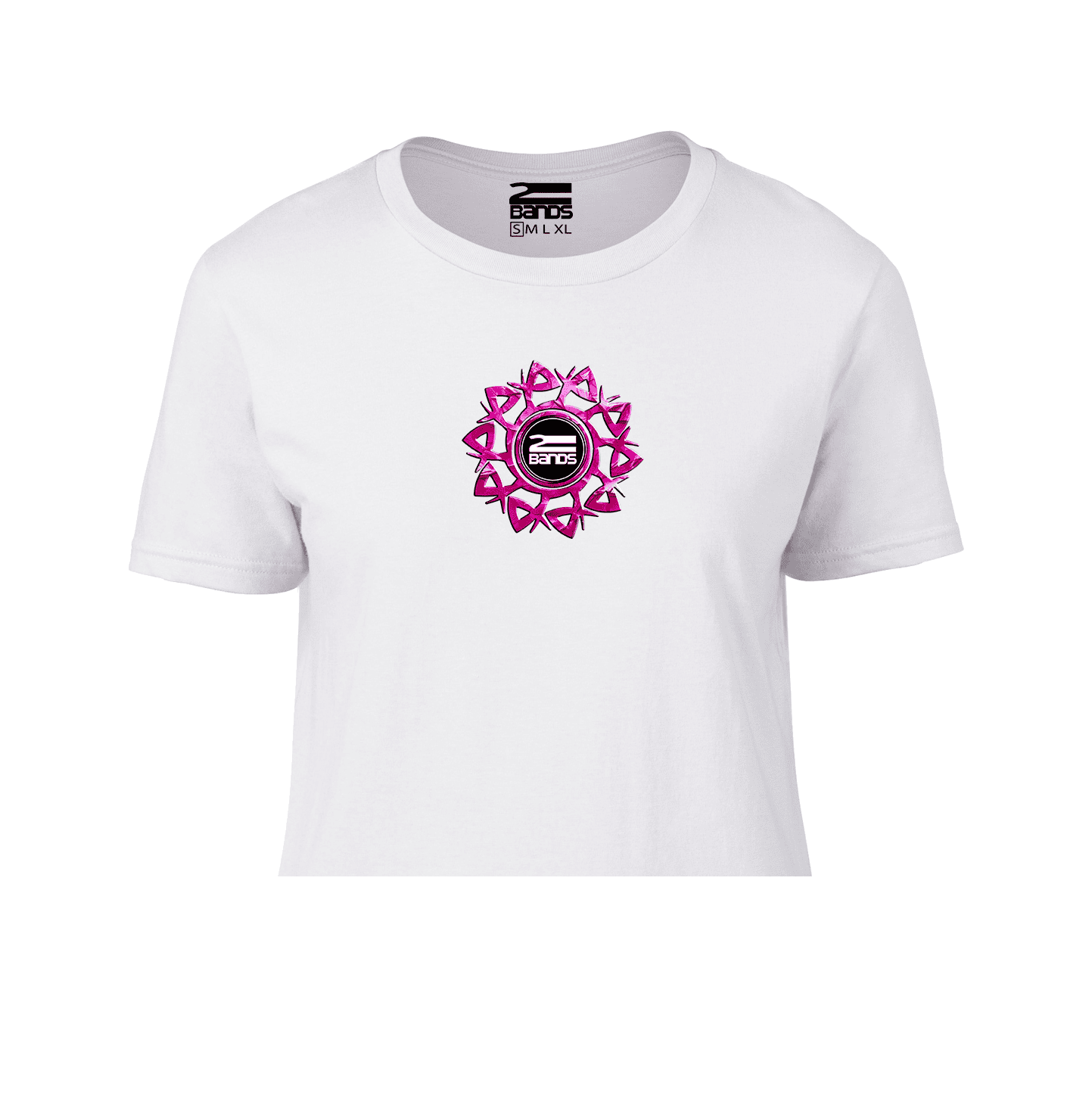 T-shirt crop tribale fucsia