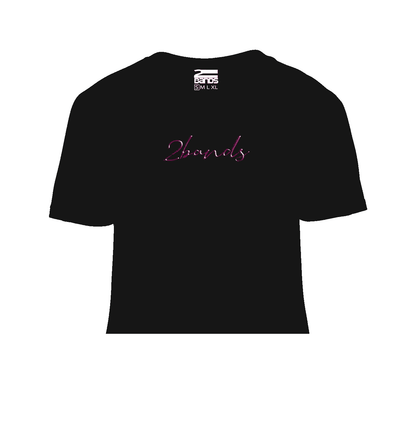 T-shirt crop firma viola