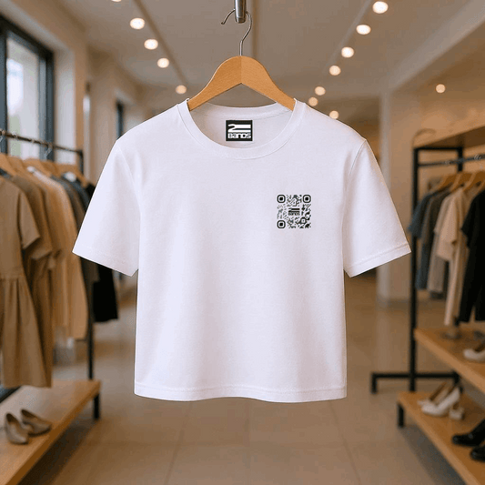 T-shirt crop qr code